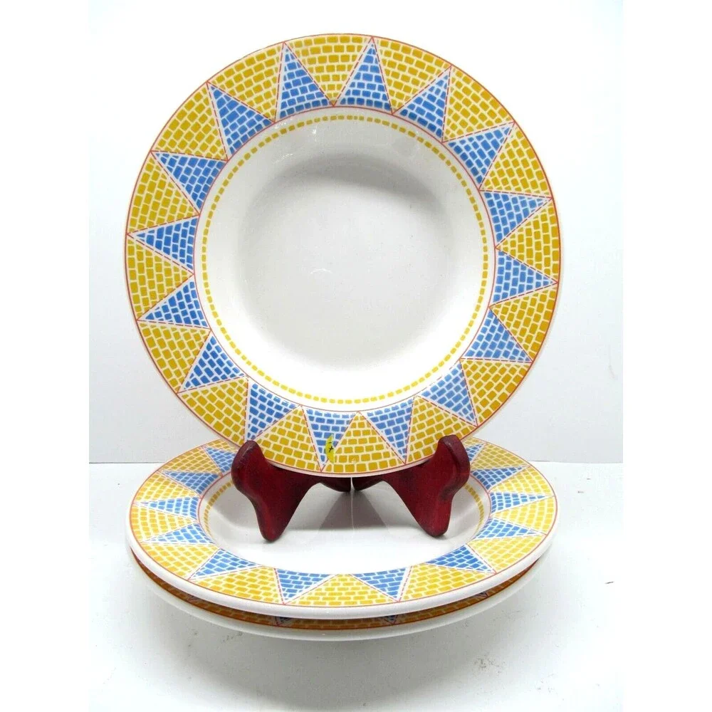 Pier 1 Ceramica quadrifoglio Italy rimmed soup bowls Bundle of 3